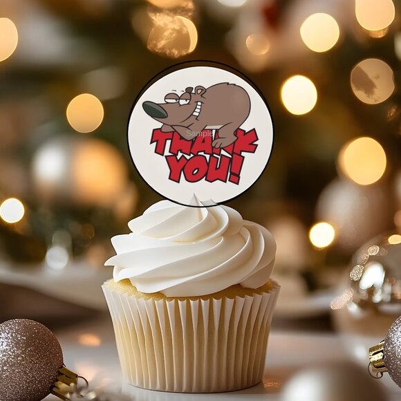 20 THANK YOU BEAR ENVELOPE SEALS LABELS STICKERS PARTY FAVORS SCRAPBOOKING 2" - Picture 2 of 2